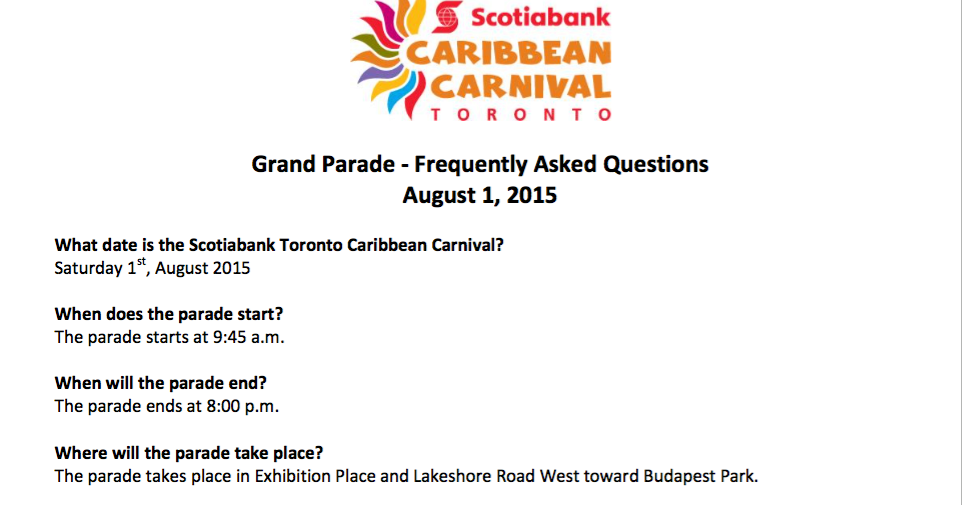 de cocoa pañyol blogspot 2015 toronto carnival grand parade