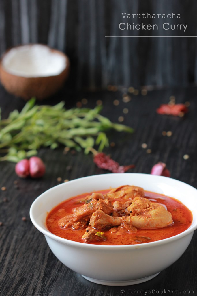Varutharacha Chicken Curry Lincy's Cook Art