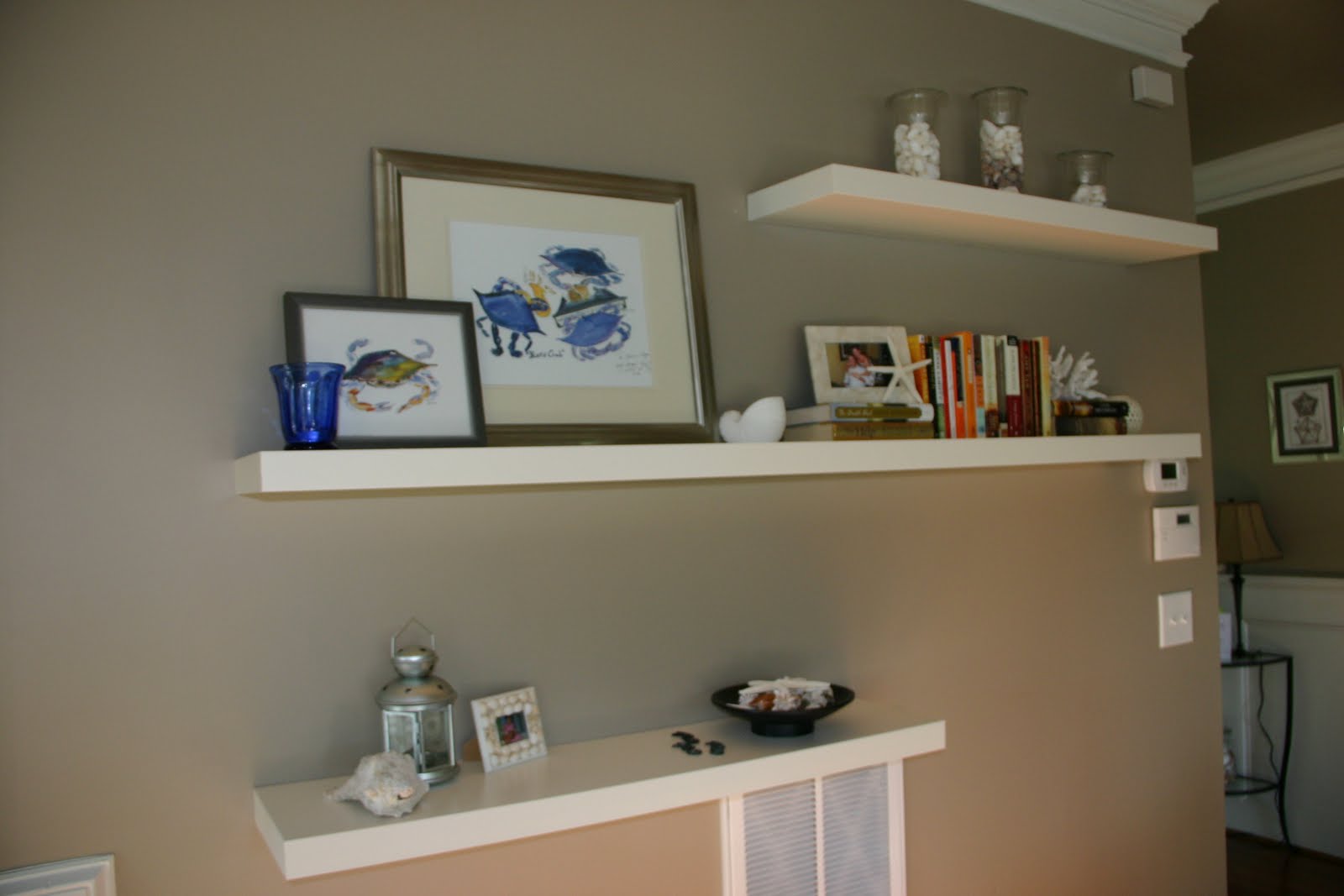 Cottage Blue Designs Final (for now anyway) Arrangement on Shelves