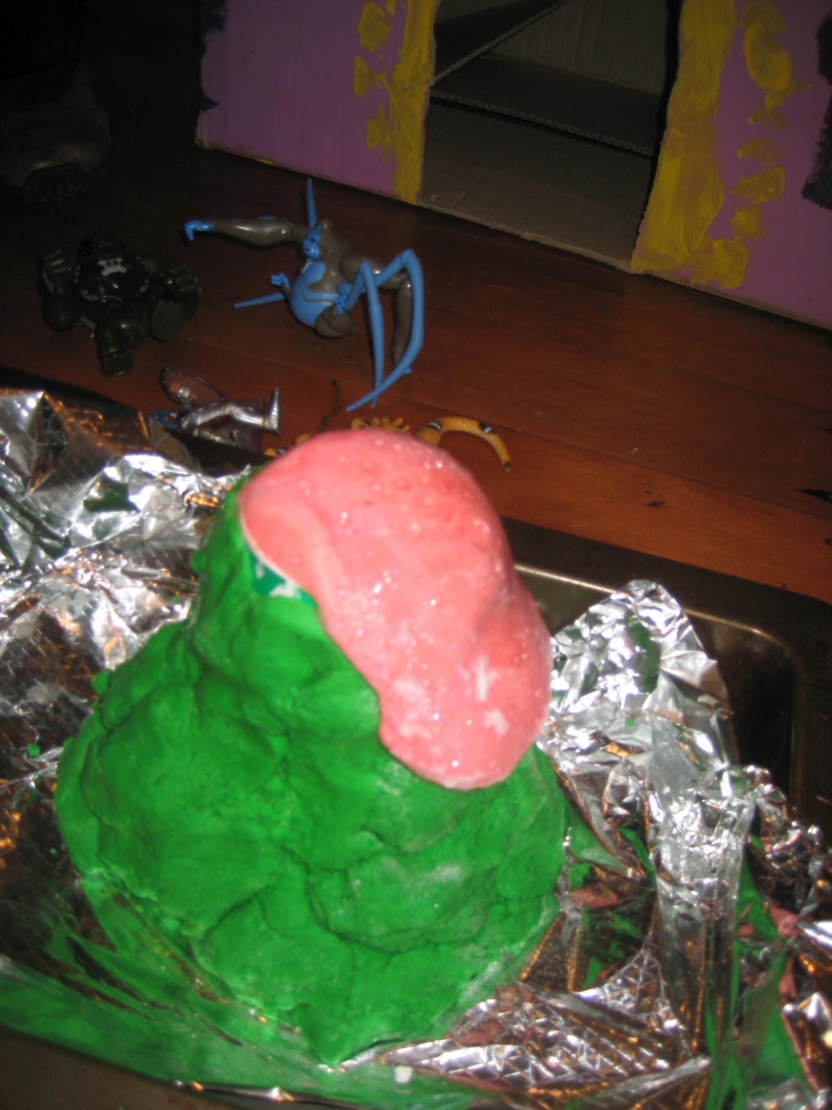 Crafty little people Erupting playdough volcano