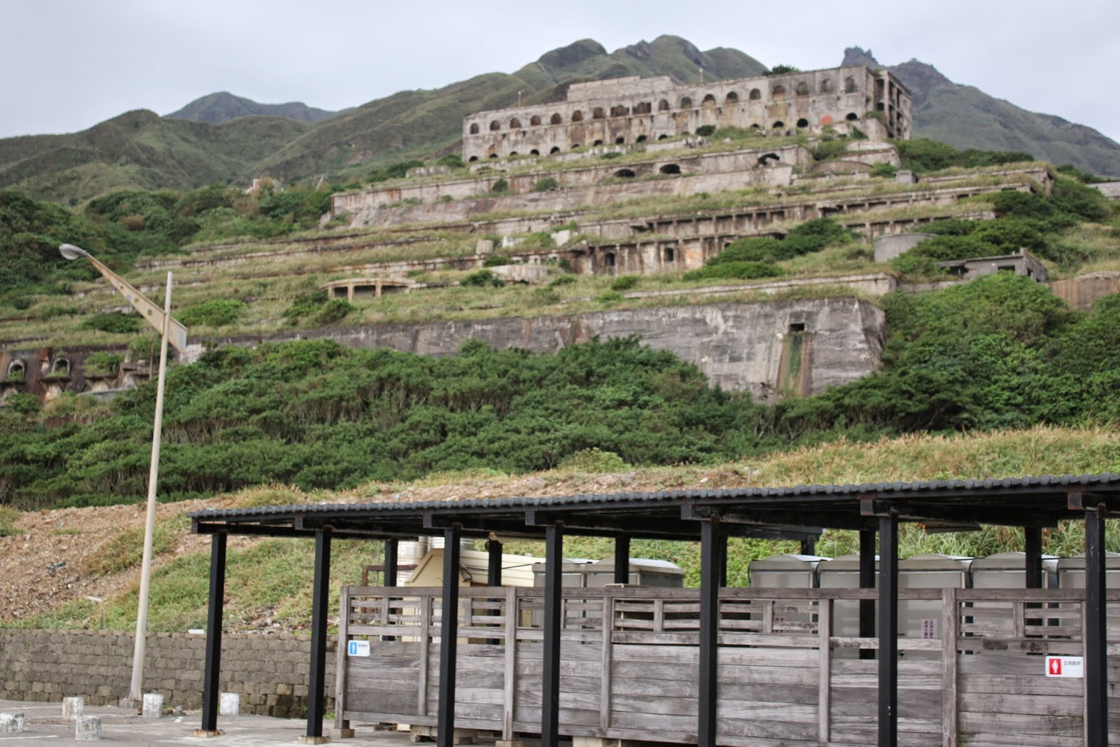 13 layer Heritage Site (terminal destination) for processing ore and copper during Japanese colonial nearby Jiufen in Taiwan 13 layer Heritage Site (terminal destination) for processing ore and copper during Japanese colonial nearby Jiufen in Taiwan