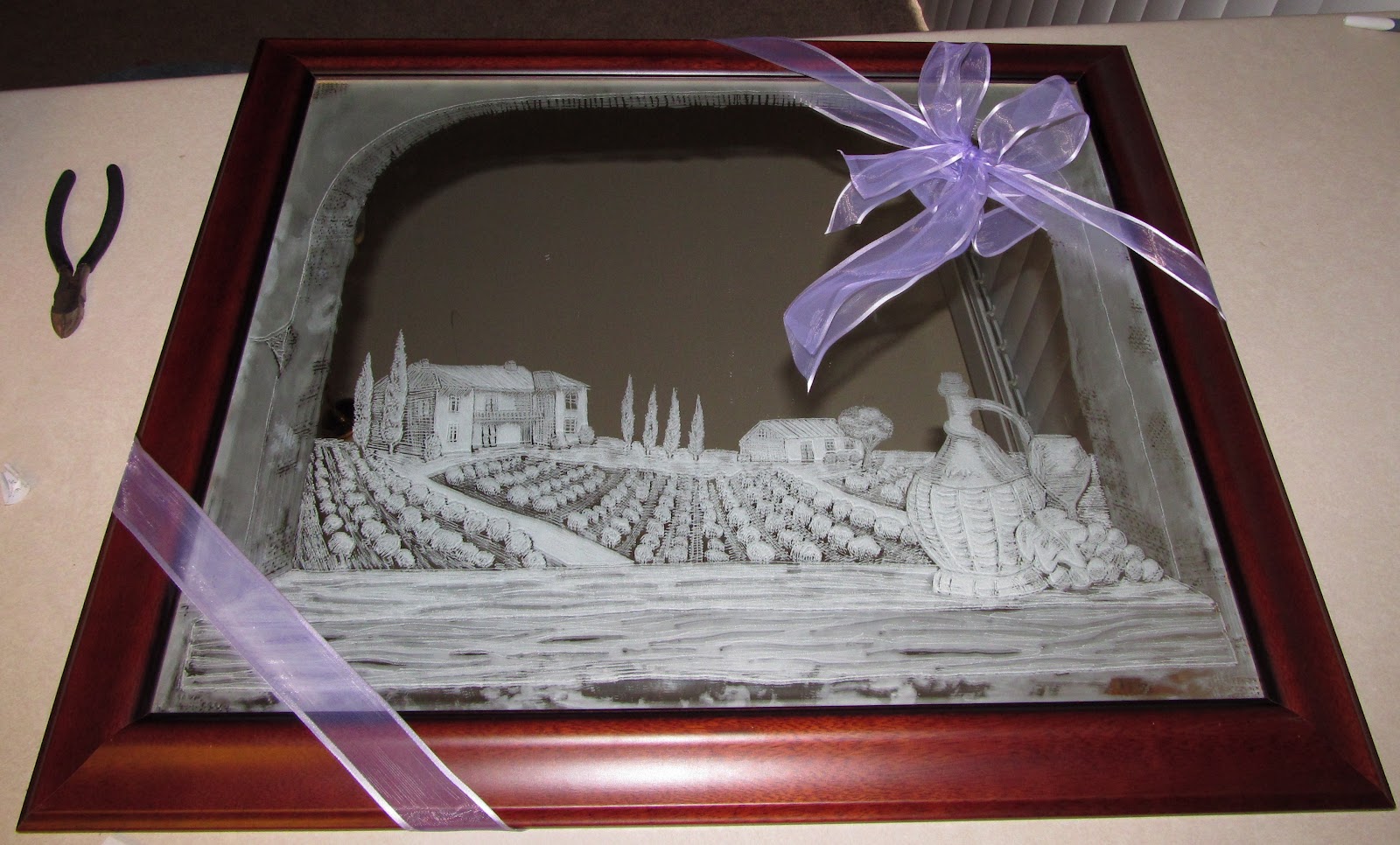 DIY Project Crazy Mirror Etching/Engraving.