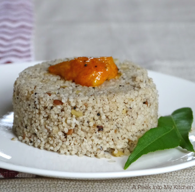 A Peek into My Kitchen Kodo Millet / Varagu Arisi Upma Day 2