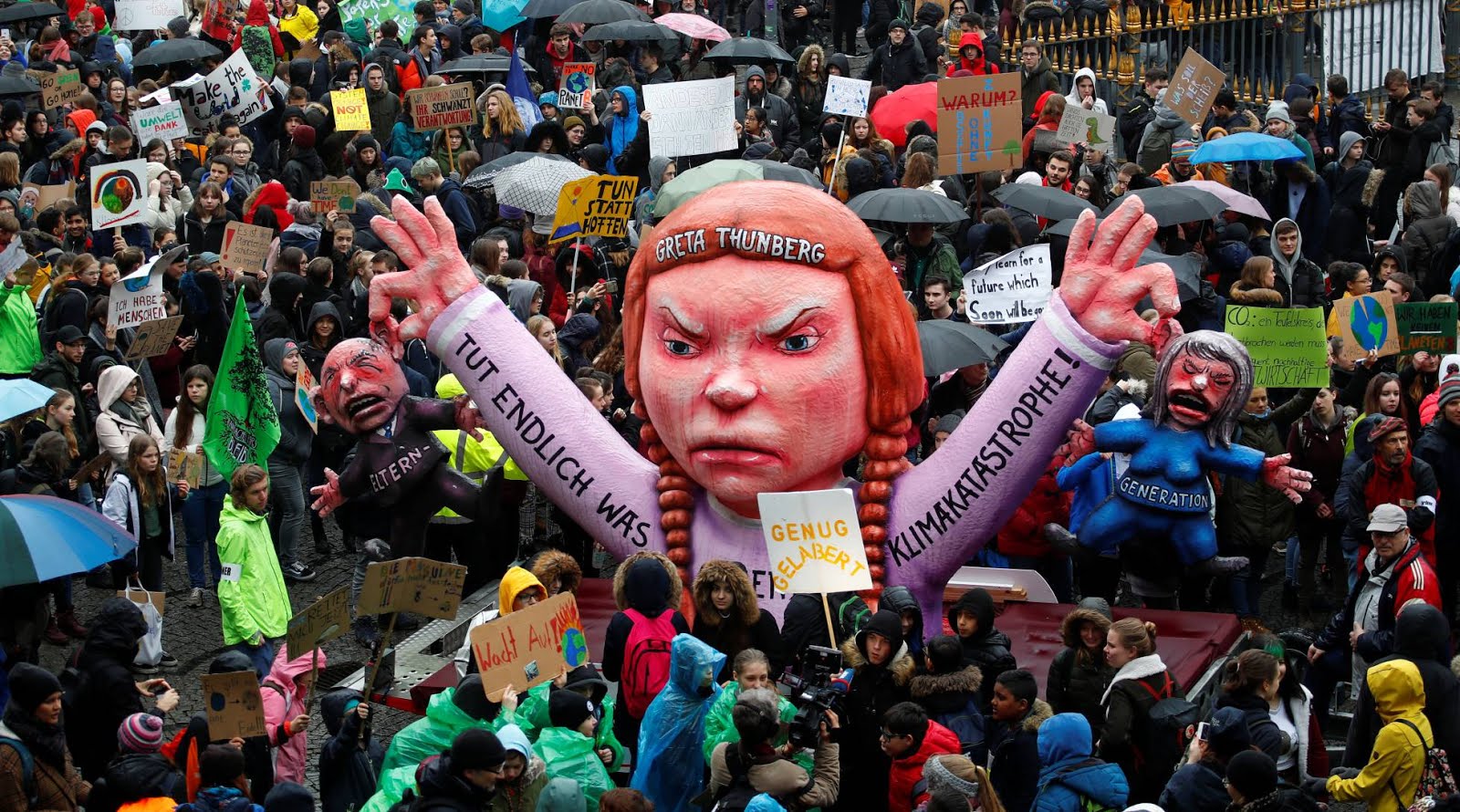Protesta de jóvenes de todo el mundo por el cambio climático