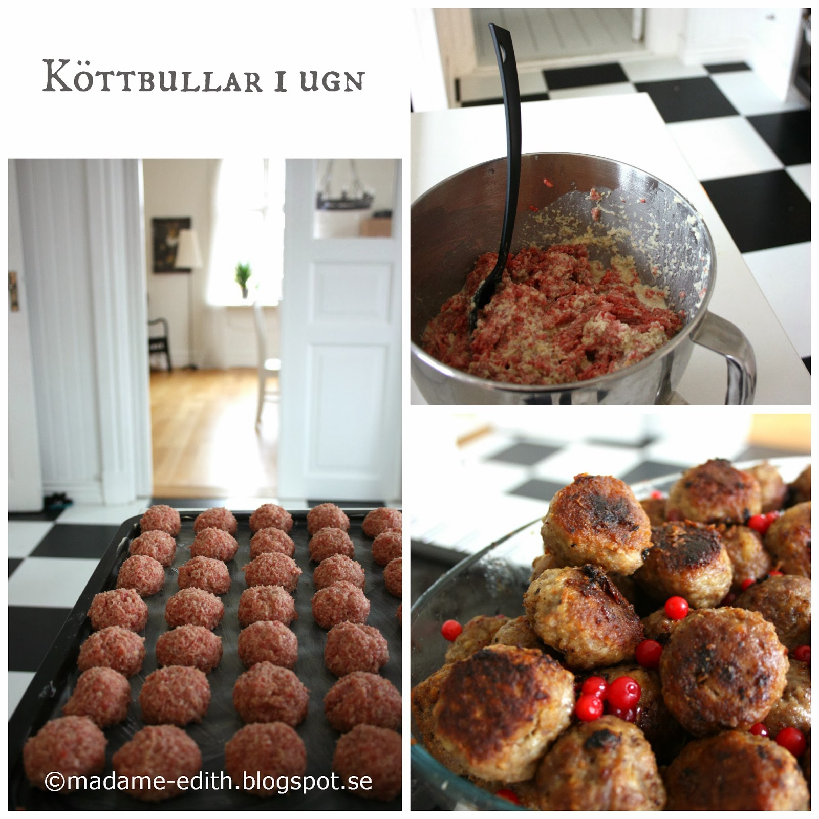 hemmagjorda köttbullar i ugn