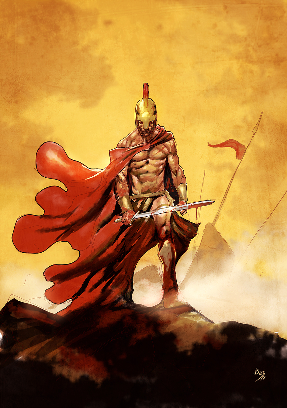 Warriors in art Roman warrior by Oscar Bazaldúa Nava