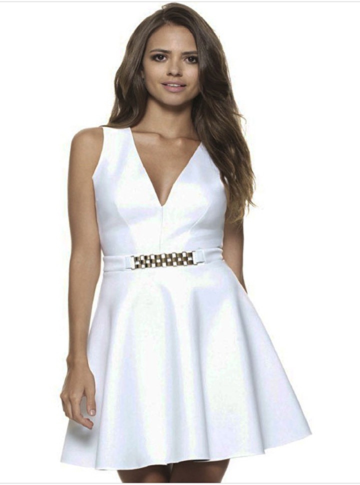 vestidos blanco corto casual