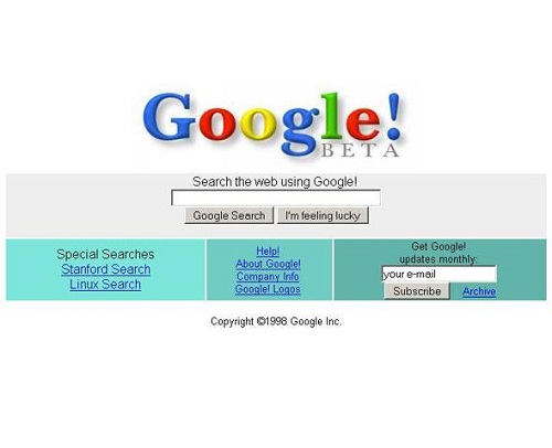 google 1998. dresses Google: 1998 vs.
