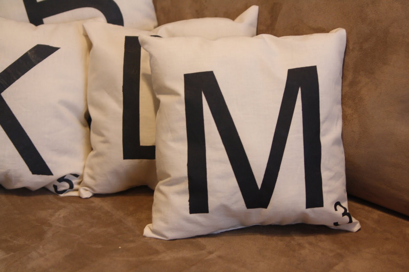 Decorating the Dorchester Way Scrabble Pillows