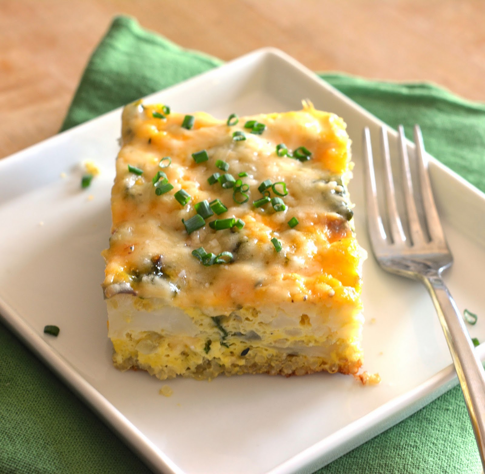Mom, What's For Dinner? Cheddar and Cauliflower Quiche with Quinoa Crust
