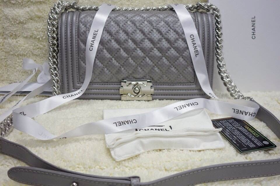 Boy Chanel Bags & Handbags 2014 New Boy CHANEL Flap Bag Grey Calfskin 25CM