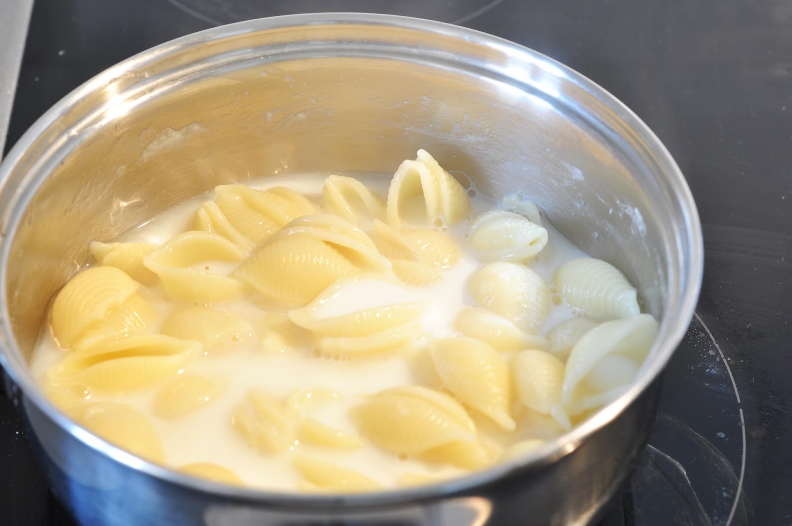 Simple Food Cheese and Garlic Pasta Sauce on Smoked River Cobbler