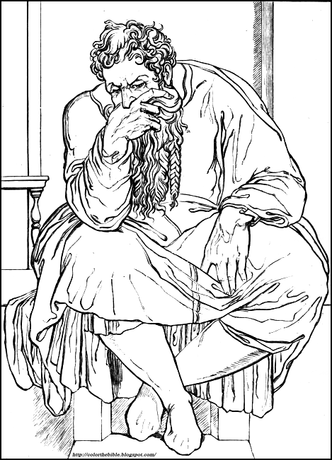 Color The Bible Color Jeremiah From The Sistine Chapel