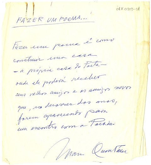 Templo Cultural Delfos Mario Quintana O Poeta Das Coisas Simples