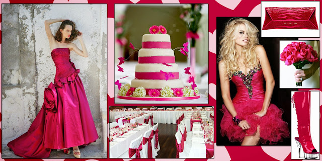 all pink wedding