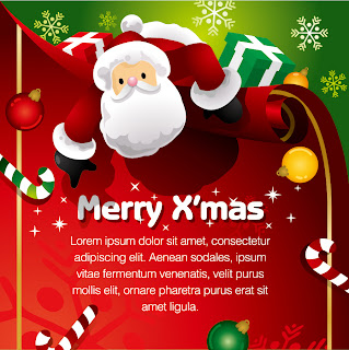 美しいクリスマス飾りの背景 beautiful christmas ornaments and background  イラスト素材2