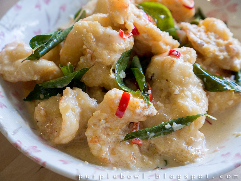 Purple bowl Creamy butter prawn 奶油虾 recipe