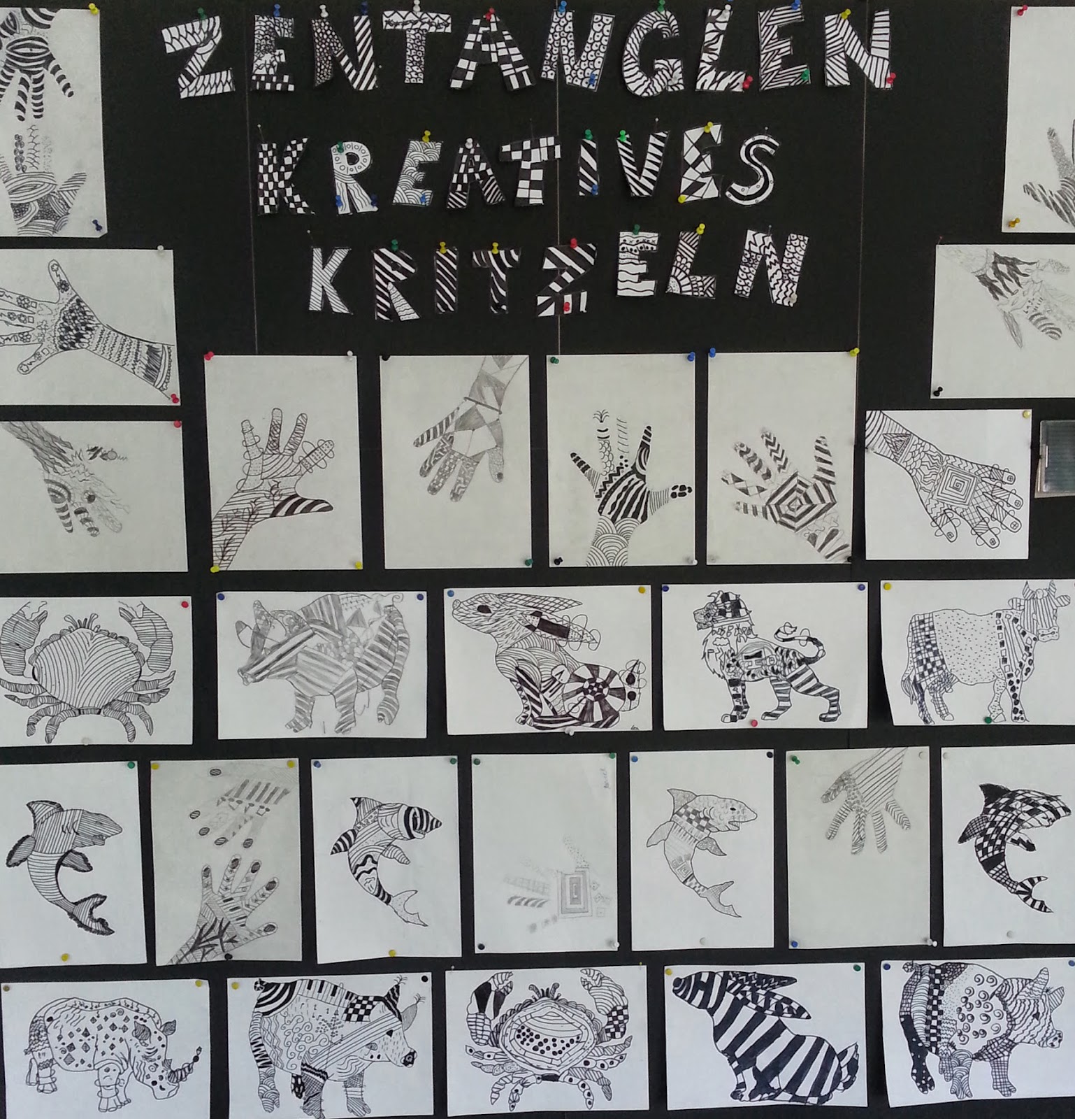 Kerstins Krabbelwiese Zentanglen Mit Einer Klasse