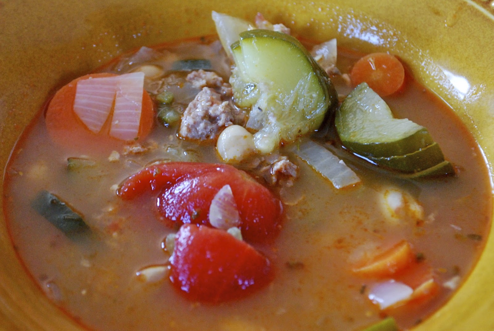 "Pointless" Meals Spicy Sausage and Vegetable Soup