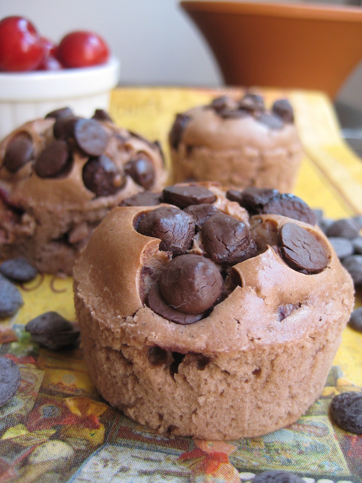 The Seasonal Cuisine Muffins de cereza con yogur y chocolate