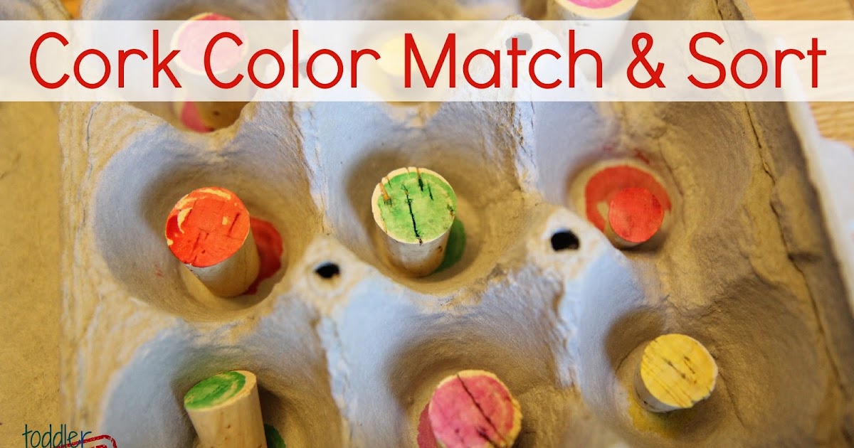 Toddler Approved! Cork Color Match and Sort