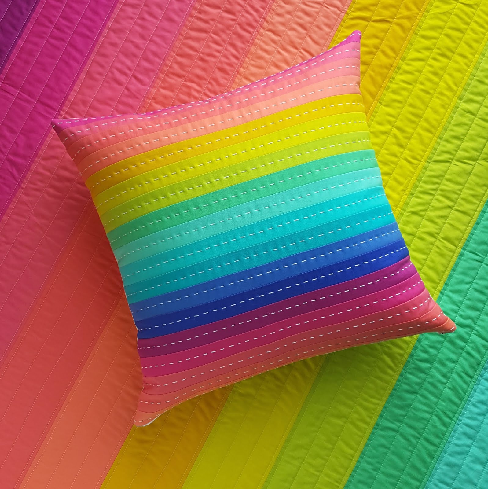 Rainbow Quilts and Pillow