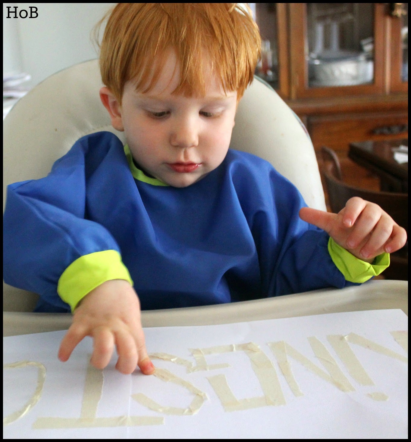 House of Burke Tape Resist Name Art