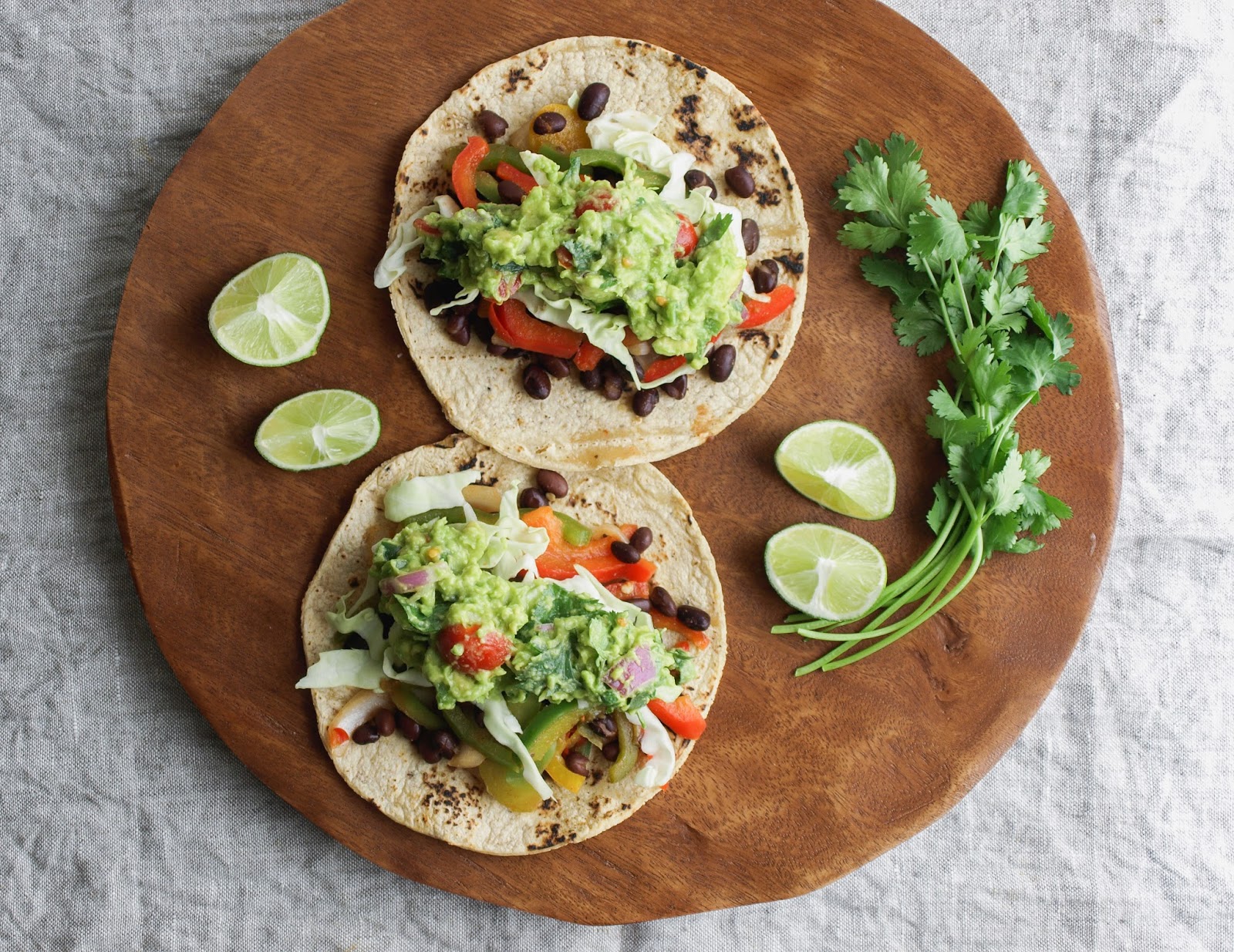Naraya Cooking Health Recipe BLACK BEAN FAJITAS + GUACAMOLE