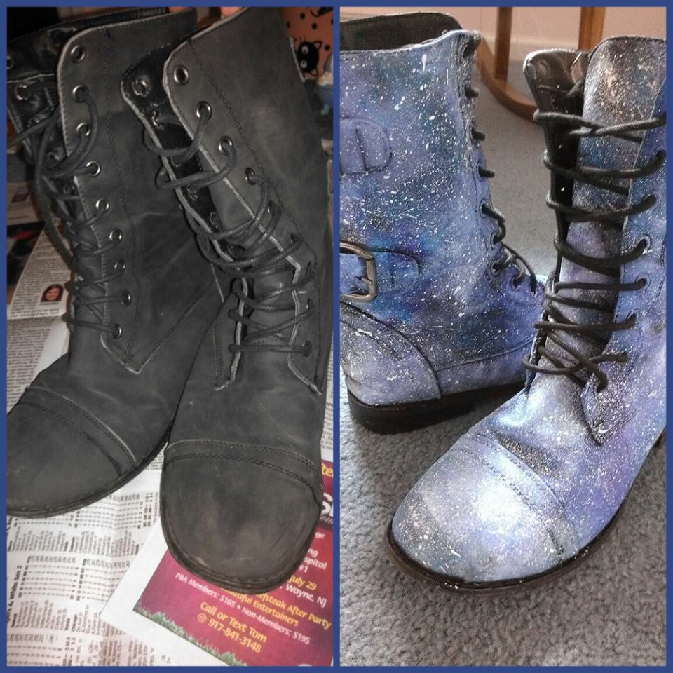 Taratastiic DIY Galaxy Combat Boots