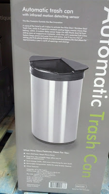 Nine Stars Automatic Stainless Steel Trash features motion sensor for touchless use