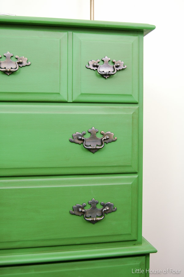 Emerald Green Dresser Makeover Little House of Four Creating a beautiful home, one thrifty