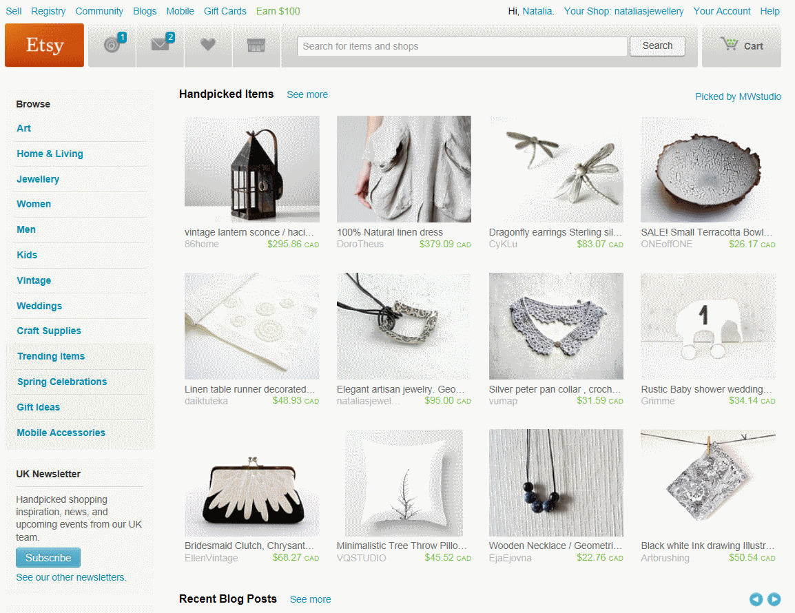 Jewelry Designer Blog. Jewelry by Natalia Khon On the front page of