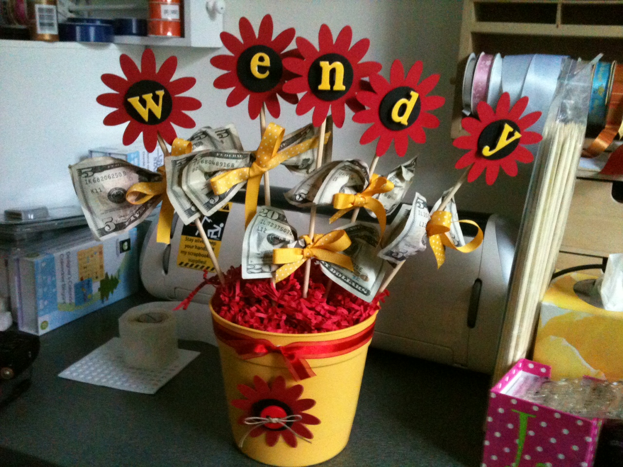 Chocolate & Cream Designs Wendy's Money Bouquet