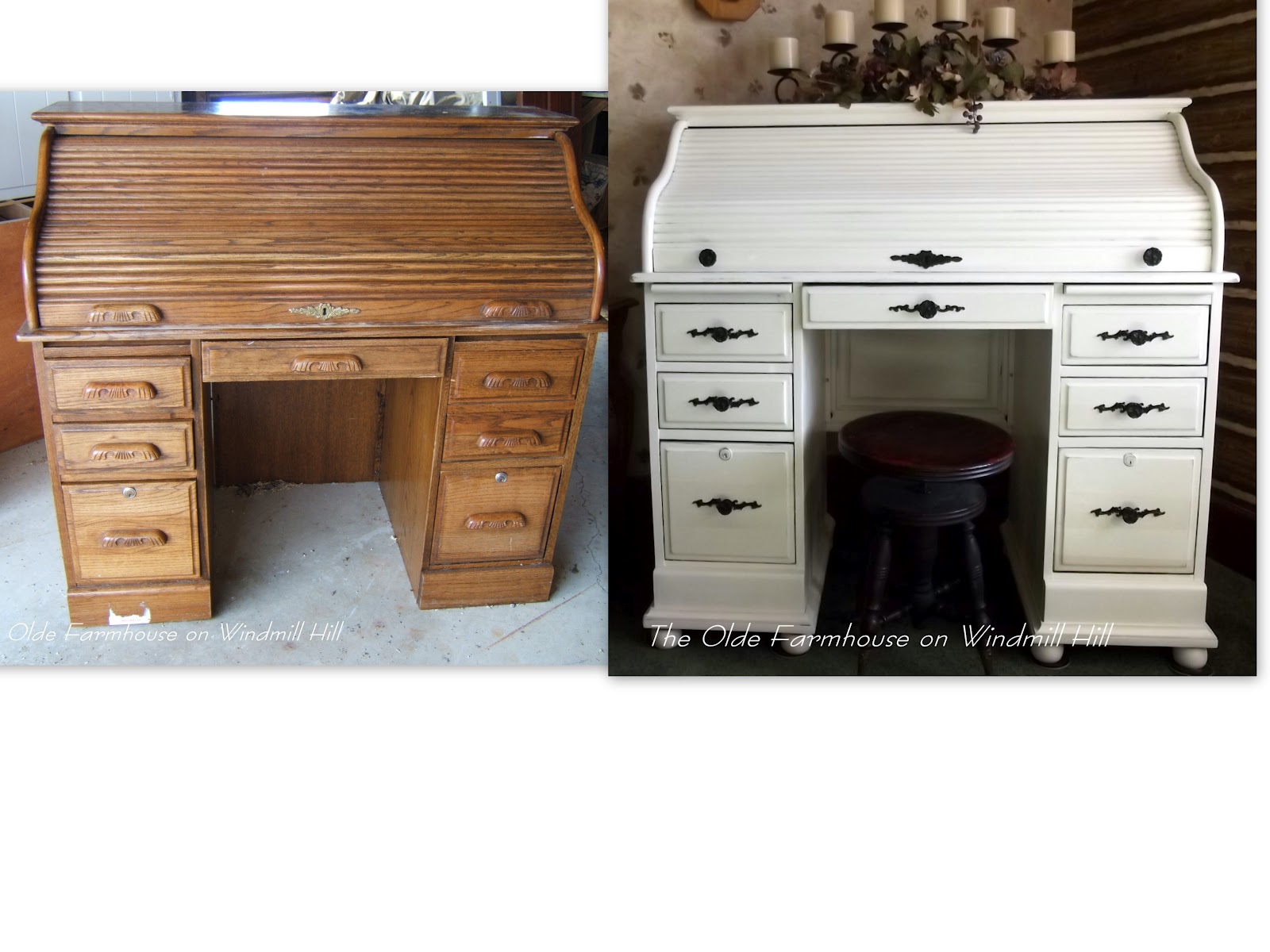 The Olde Farmhouse On Windmill Hill Desk Makeover How To Update
