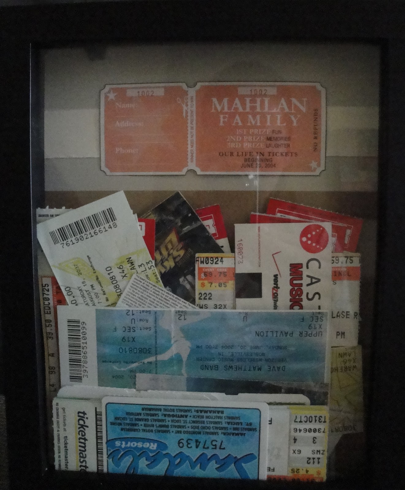 Simply Sarah Pinterest DIY project ticket stub holder