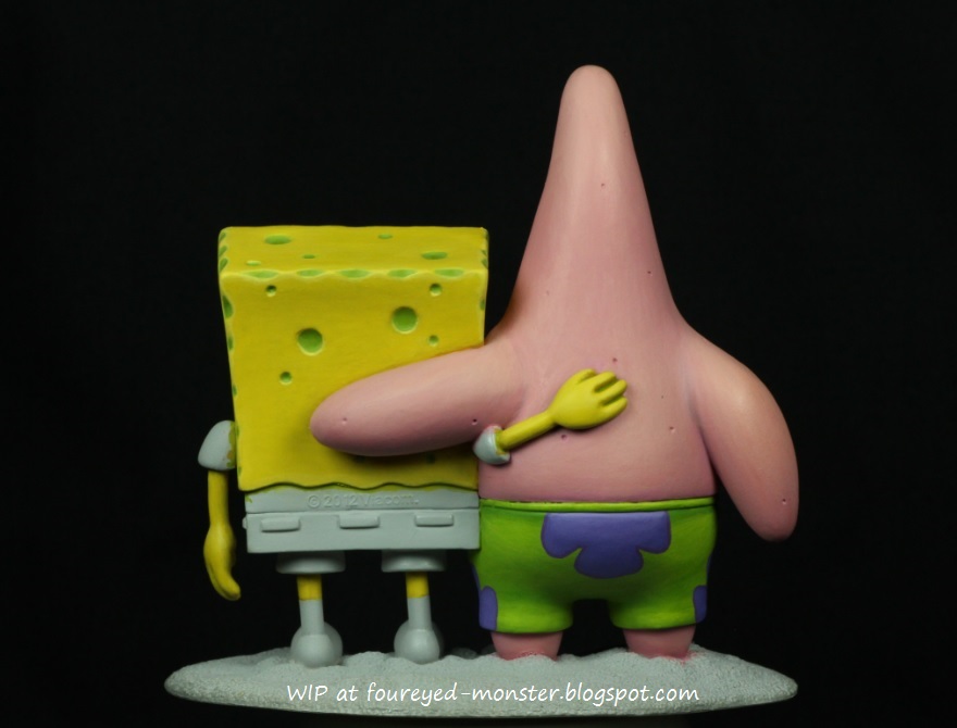 Art and Musings of a Miniature Hobbyist: Nickelodeon Best Friends [WIP - SpongeBob Skin Tone]