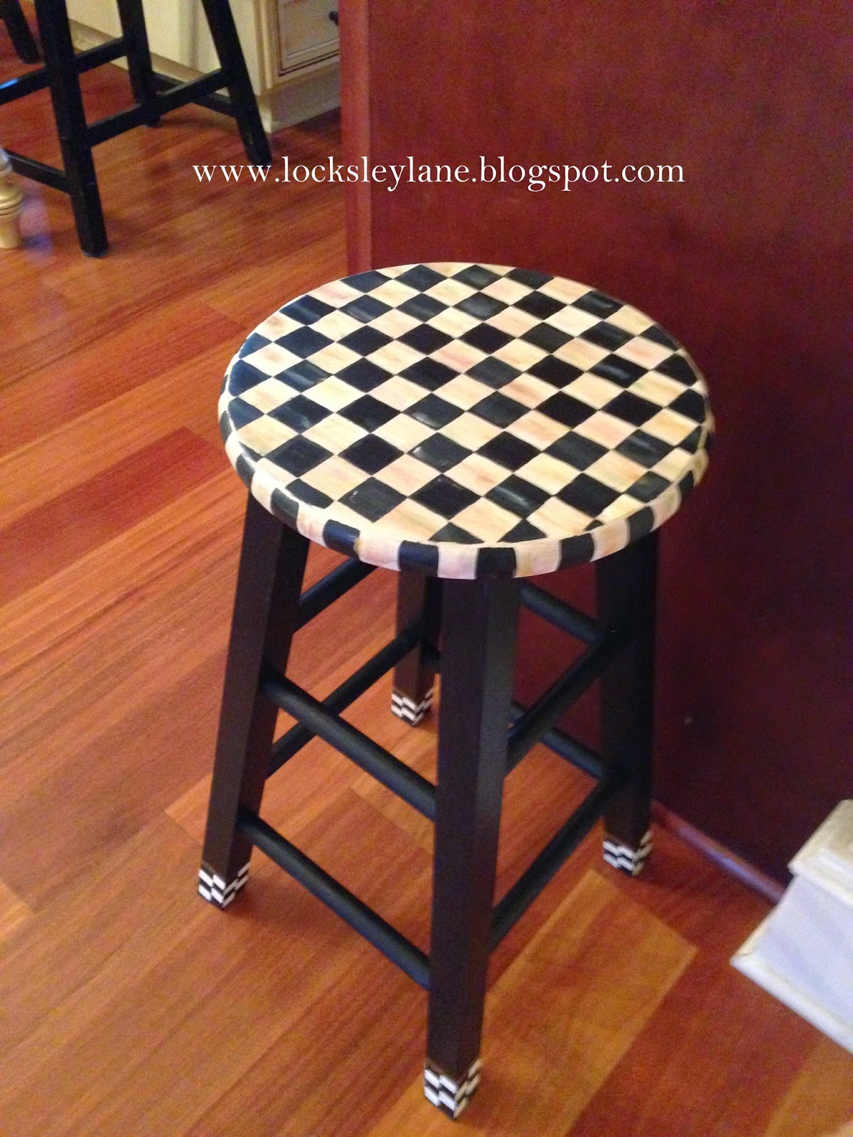 Locksley Lane Checkered Stool DIY MackenzieChild's