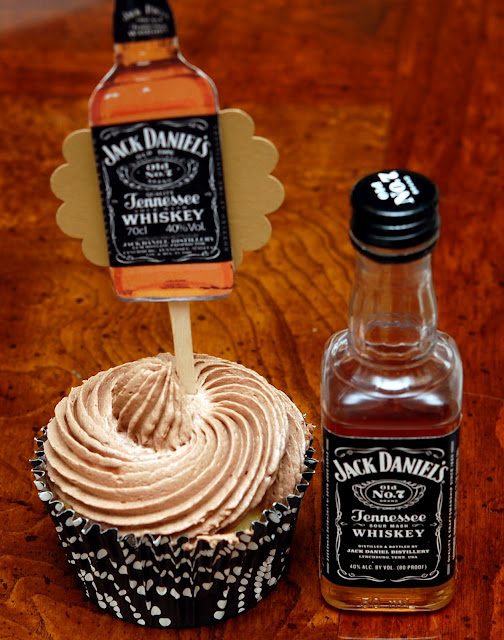 Jack Daniel's chocolate frosted cupcakes 