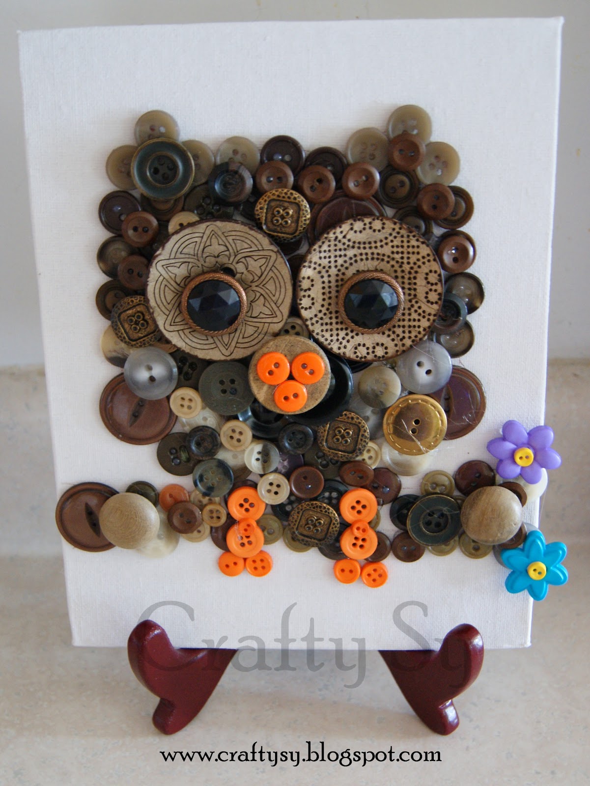 Crafty Sy More Canvas Button Art ♥