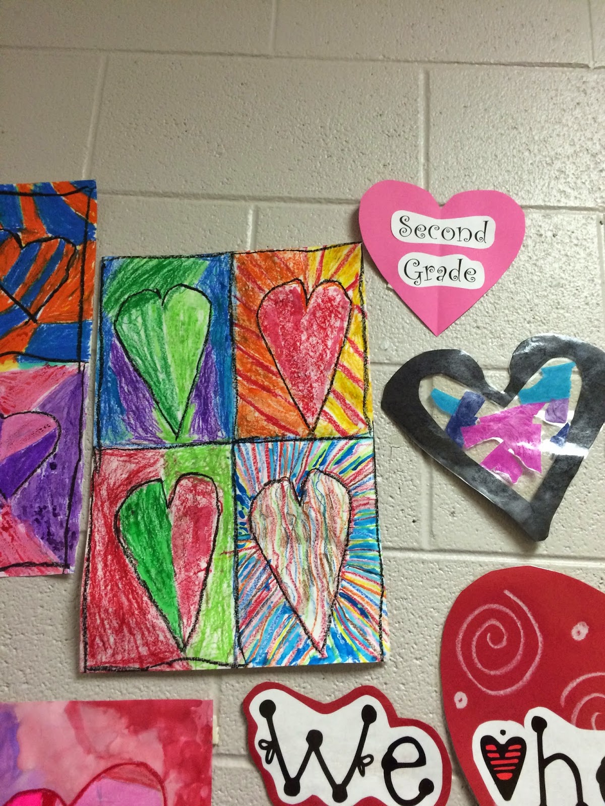 The Teacher with a Ponytail Happy Valentines Day! Valentines Art Lesson for 1st Grade, 2nd