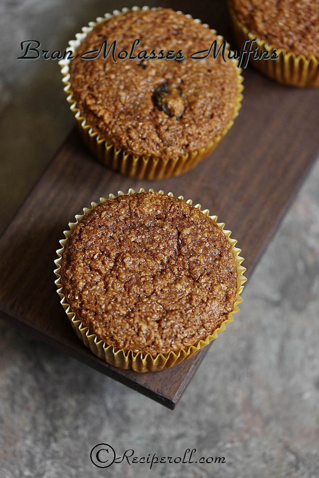Bran Molasses Muffins Healthy Bran Raisin Muffins