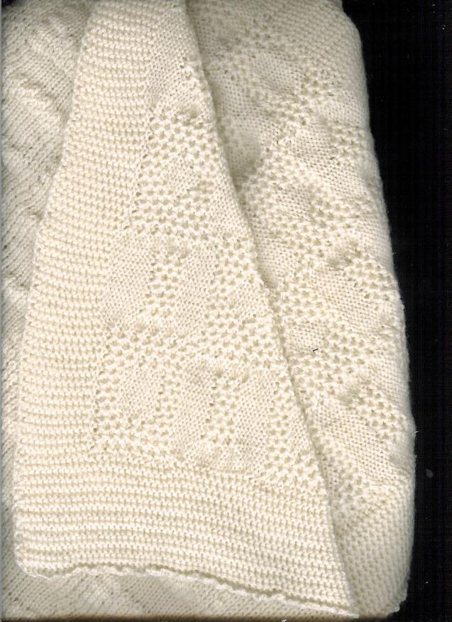 Marzipanknits Machine Knit Tuck Baby Blanket