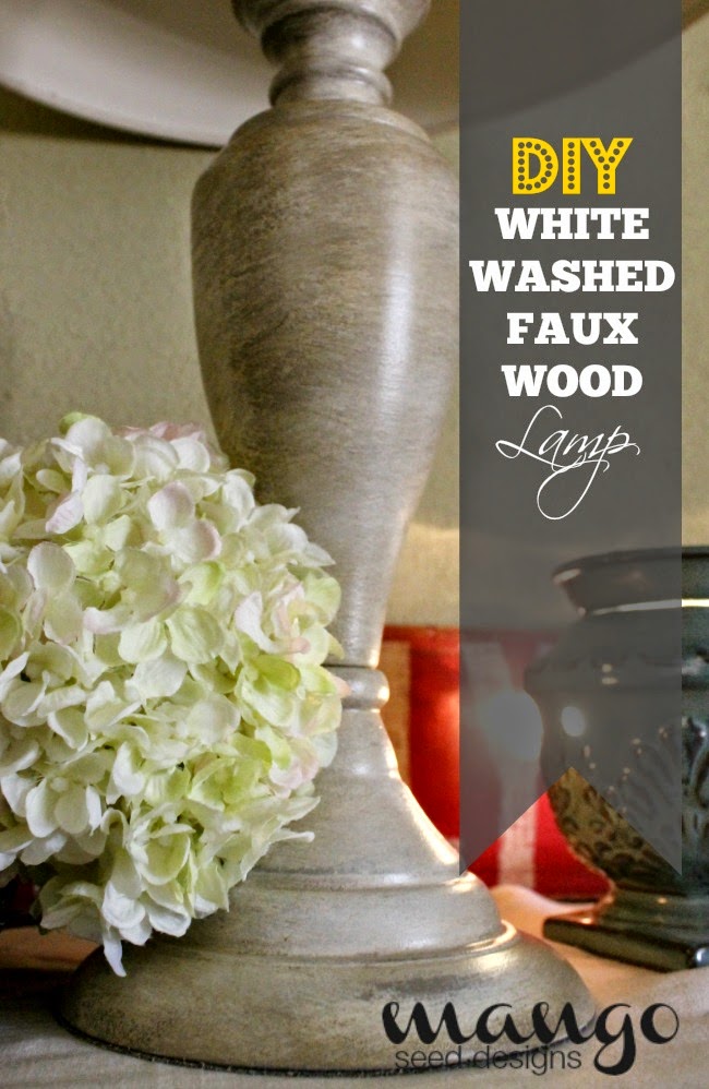 Three Mango Seeds Diy White Washed Faux Wood Lamp Base