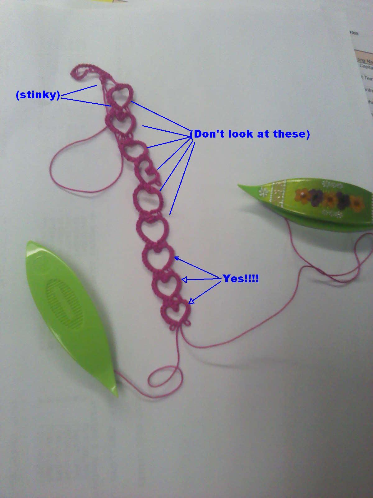 Crazy Mom Tats! How to tat the stacked dimpled split ring