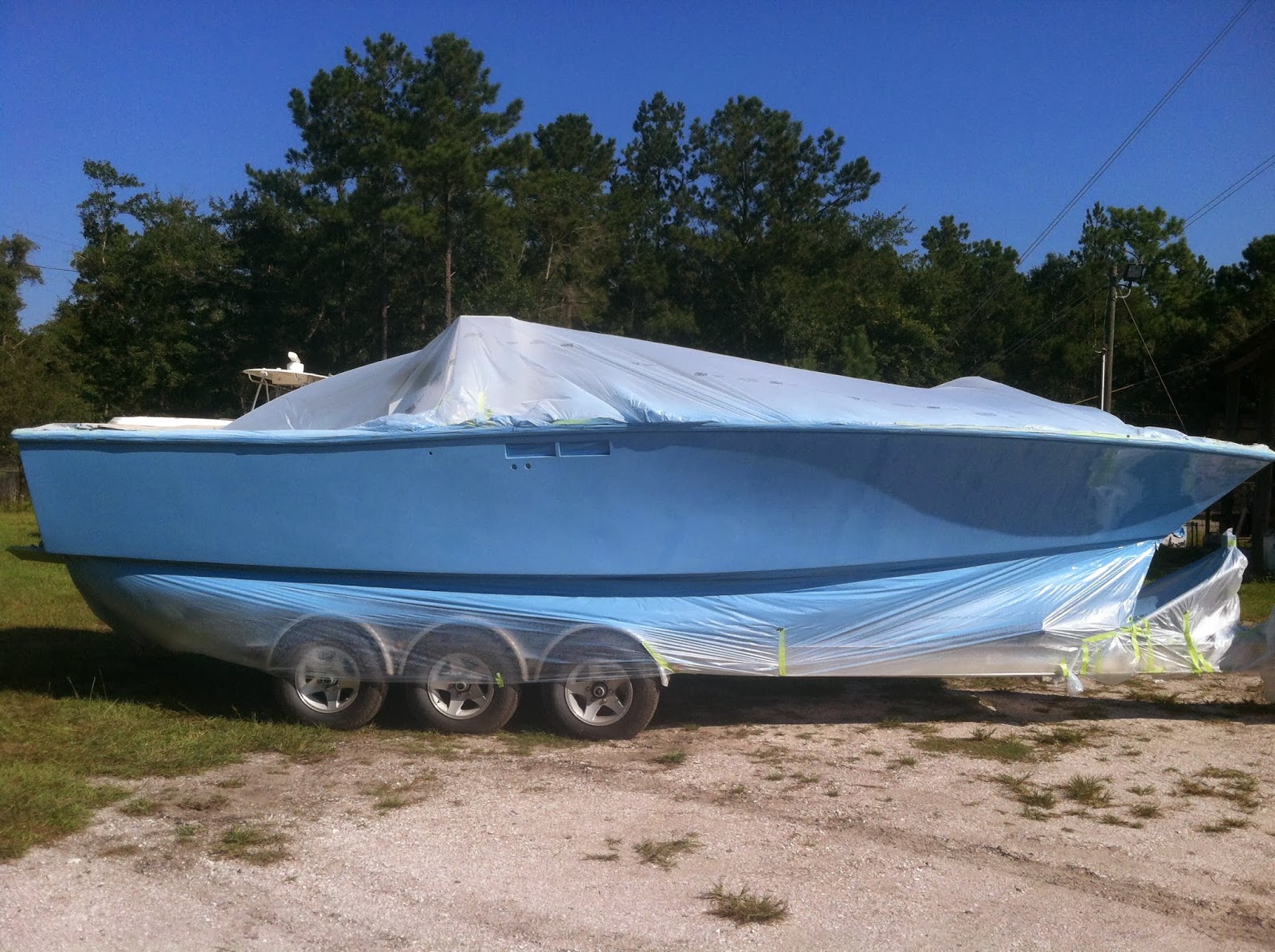 Second Chance Marine & Fiberglass Repair Conch 27 Paint Job and