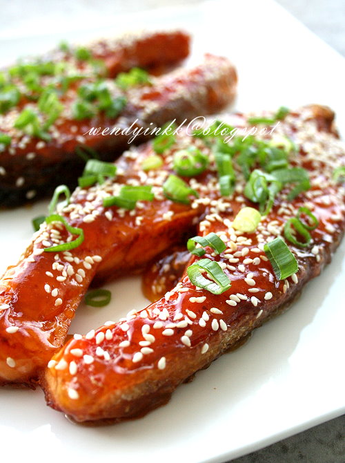 Table for 2.... or more Salmon with Sour Plum Glaze Salmon 3