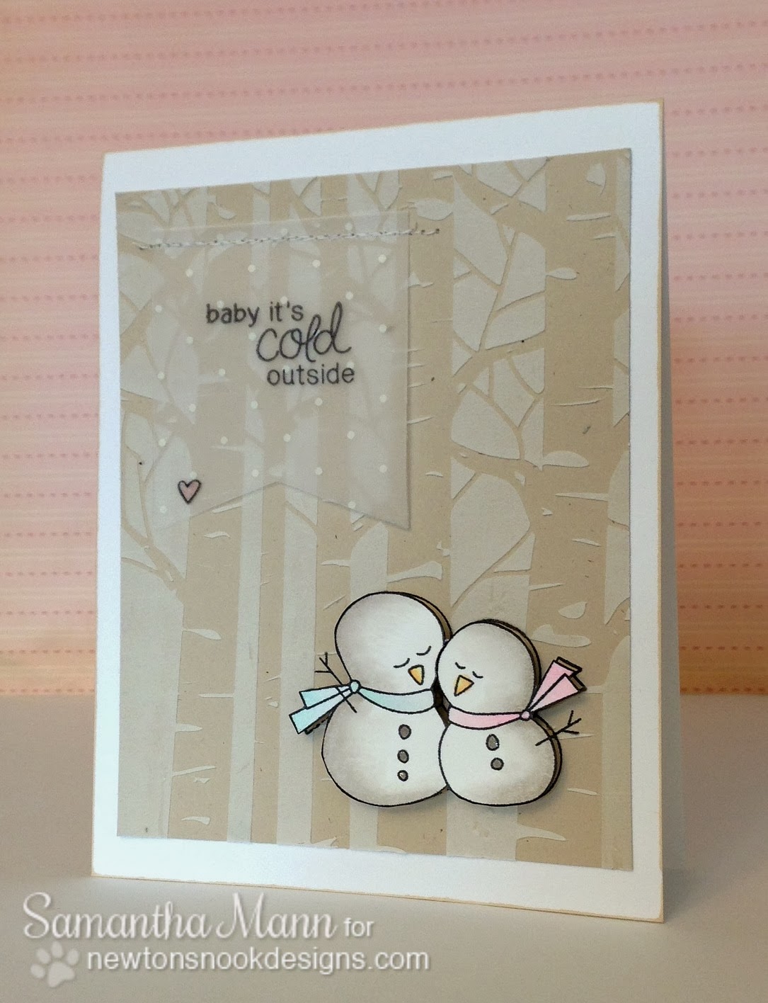 Sweet Winter Snowman Card by Samantha Mann using Frozen Friends Stamp set by Newton's Nook Designs