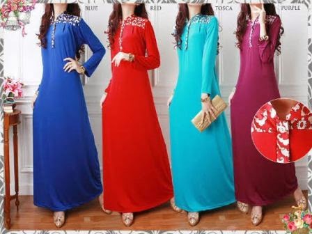 Model Baju Gamis Syari Terbaru Edisi Ramadhan Idul Fitri Trendy 2014