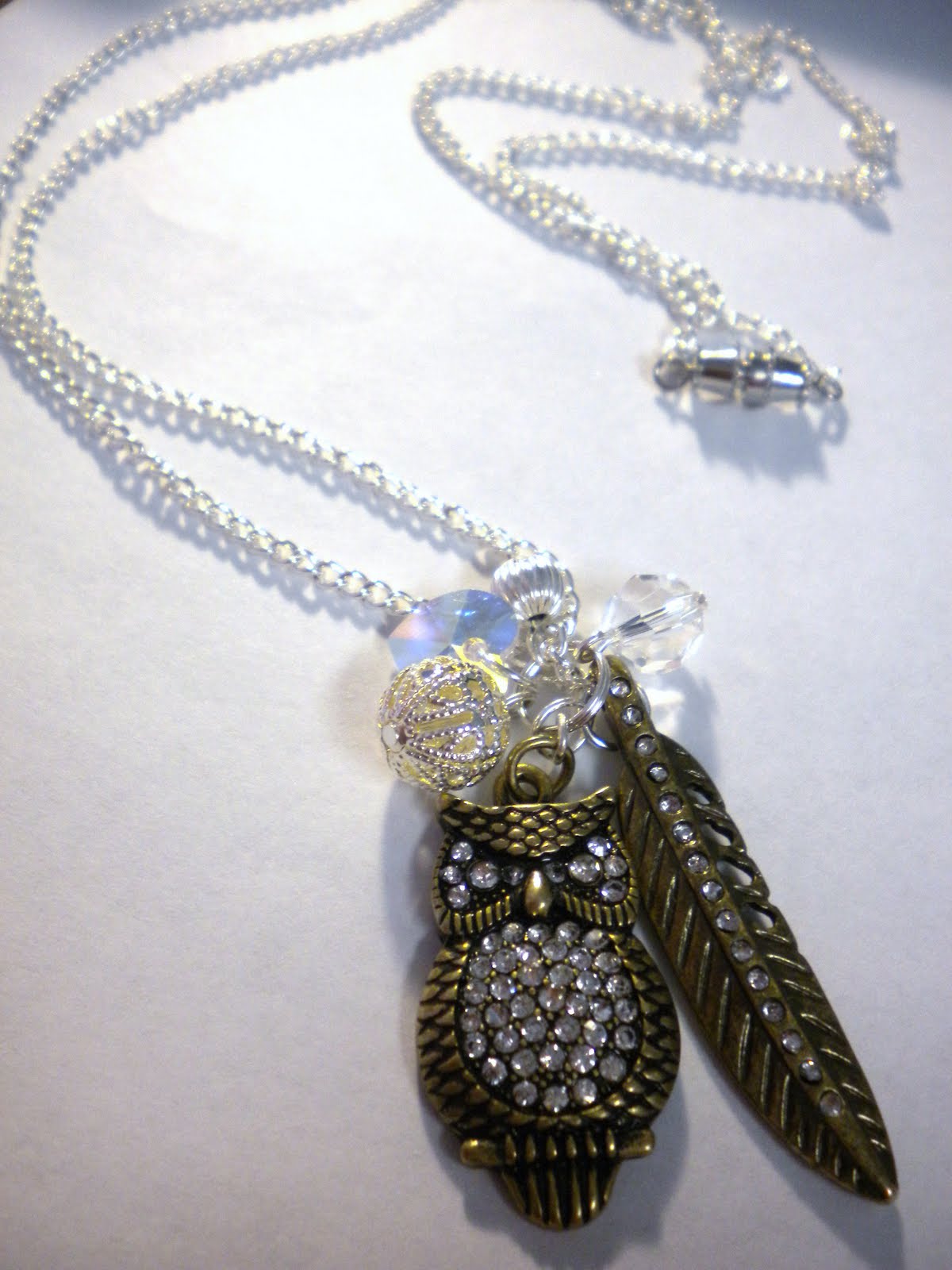 Owl Charm Necklace Tutorial My Girlish Whims