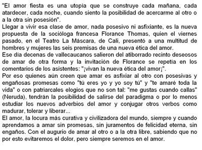 La etica del amor